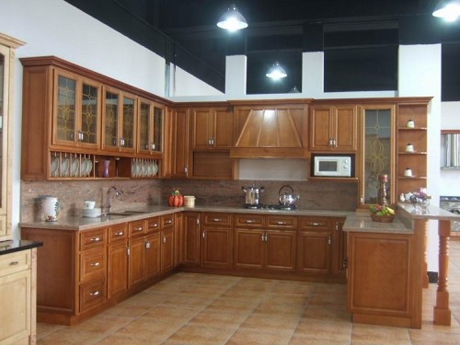 Tủ bếp gỗ lát 3