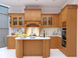 Tủ bếp gỗ lát 5