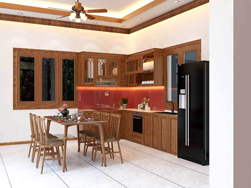 Tủ bếp gỗ gõ đỏ 6
