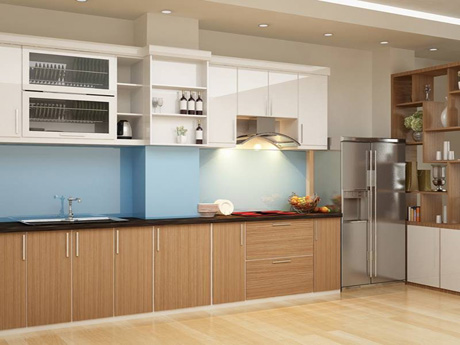 Tủ bếp nhựa vân gỗ 7