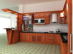 Tủ bếp gỗ gõ đỏ 8