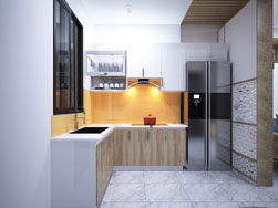 Tủ bếp nhựa vân gỗ 6