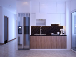Tủ bếp nhựa vân gỗ 4