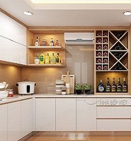 Tủ bếp gỗ công nghiệp