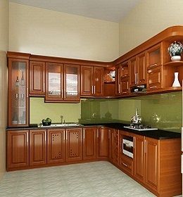 Tủ bếp gỗ tự nhiên